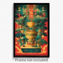 Chinese Movie Poster - Evergreen Prague (China Psychedelic Art Retro Film Print)