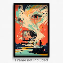 Icelandic Movie Poster - Dim Tableau (Iceland Psychedelic Art Retro Film Print)