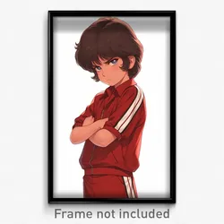 Anime Art Poster - Boy Feeling Unhappy Wearing Jagged Tennis Uniform (Print)