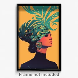 Brazilian Movie Poster - Woman Feeling Homesickness, Ancient Aqua Headwear