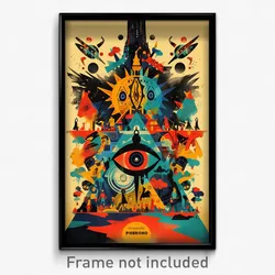 French Movie Poster - Damaged Friary (France Psychedelic Art Retro Film Print)