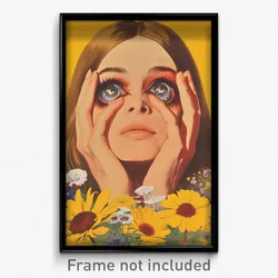 German Movie Poster - Woman Feeling Distracted, Beautiful Yellow (Art Print)