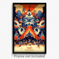 French Movie Poster - Esteemed Tent (France Psychedelic Art Retro Film Print)