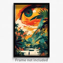Brazilian Movie Poster - Thin Grove (Brazil Psychedelic Art Retro Film Print)