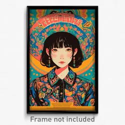 Thai Movie Poster - Girl Feeling Sentimentality, Quizzical Cowboy Hat (Print)