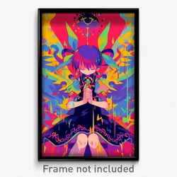 Anime Art Poster - Girl Feeling Expectancy Wearing Slim Black Apron (Print)