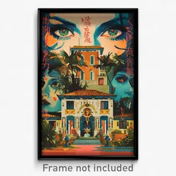 Mexican Movie Poster - Authentic Hotel (Mexico Psychedelic Art Retro Film Print)