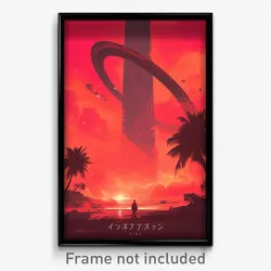 Icelandic Movie Poster - Gracious Column (Iceland Retro Film Art Print)