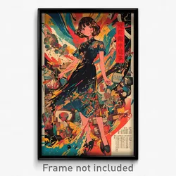 Chinese Movie Poster - Girl Feeling Spite, Beautiful Layered Dress (Art Print)