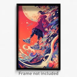 Movie Art Poster - Girl Feeling Calmness, Elegant Shoe Dangle (Retro Film Print)