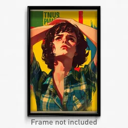 Brazilian Movie Poster - Girl Feeling Unnerved, Different Plaid Neckwear (Print)
