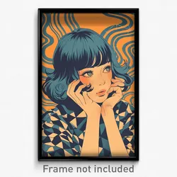 Hebrew Movie Poster - Woman Feeling Pensiveness, Acrobatic Buckle (Art Print)
