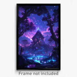 Art Poster - Famous Retreat (Psychedelic Trippy Weird 11x17 Cartoon Print)