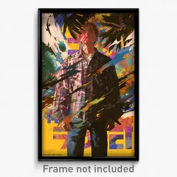 Greek Movie Poster - Boy Feeling Resentment, Tattered Plaid Shirt (Art Print)