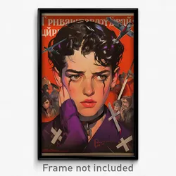 Russian Movie Poster - Boy Feeling Possessive, Able Purple Choker (Art Print)