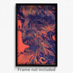 French Movie Poster - Digital Wire Frame Peak (France Retro Film Art Print)