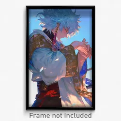 Anime Art Poster - Boy Feeling Humility, Royal Ribbon Trimmed Sleeves (Print)