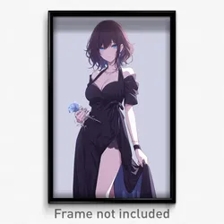 Anime Art Poster - Girl Feeling Wrath Wearing Elaborate Cocktail Dress (Print)