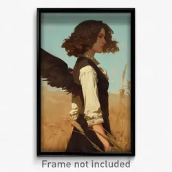 Art Poster - Woman Feeling Neglect Wearing Noteworthy Waistcoat (Print)
