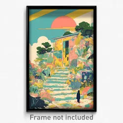 Hebrew Movie Poster - Old Home (Israel Psychedelic Trippy Art Retro Film Print)