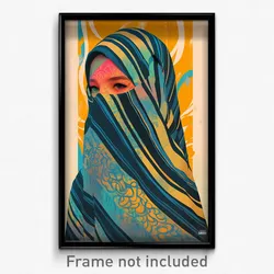 Indonesian Movie Poster - Woman Feeling Schadenfreude, Striped Veil (Art Print)