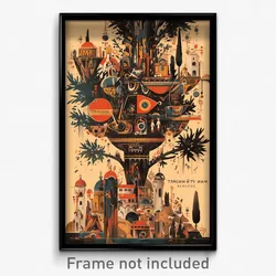 Greek Movie Poster - Dreary Port (Greece Psychedelic Art Retro Film Print)