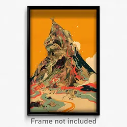 Art Poster - Adventurous Tepee (Psychedelic Trippy Weird 11x17 Print)