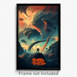 French Movie Poster - Average Moon Battle (France Retro Film Art Print)