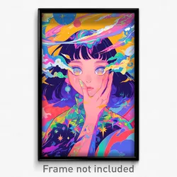 Movie Art Poster - Girl Feeling Self Conscious, Velvety Collared Cape (Print)