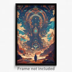 Movie Art Poster - Subtle Shrine (Psychedelic Trippy Retro Cartoon Film Print)