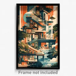 Indonesian Movie Poster - Thoughtful Historical Architecture (Film Art Print)