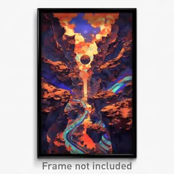 Art Poster - Stupendous Fissure (Psychedelic Trippy Weird 11x17 Print)
