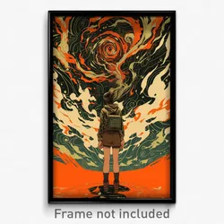 Movie Art Poster - Woman Feeling Sadness, Stunning Brown Shorts (Film Print)
