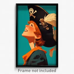 Movie Art Poster - Boy Feeling Ecstatic, Beautiful Pirate Hat (Retro Film Print)