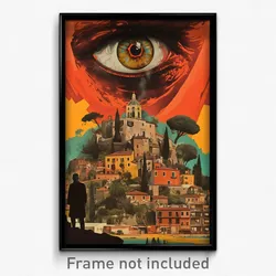 Greek Movie Poster - Musty Loft (Greece Psychedelic Trippy Art Retro Film Print)