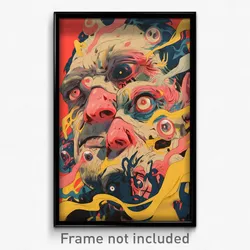 Movie Art Poster - Famous Grotesque (Psychedelic Retro Weird Film Print)