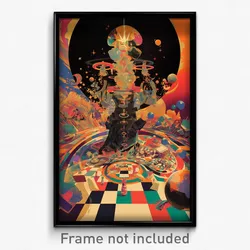 Spanish Movie Poster - Puzzling Board Game (Spain Retro Film Art Print)