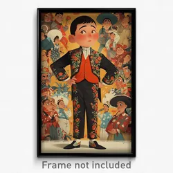 Mexican Movie Poster - Boy Feeling Envy, Flowery Black Socks (Mexico Art Print)