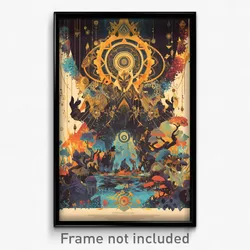 Thai Movie Poster - Modern Aquarium (Thailand Psychedelic Art Retro Film Print)