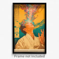 Korean Movie Poster - Man Feeling Serenity, Rectangular Cardigan (Art Print)