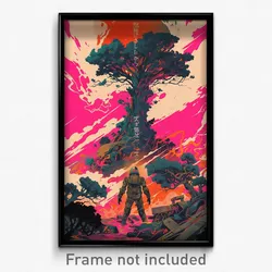 Movie Art Poster - Thunderous Cloud Forest (Psychedelic Retro Weird Film Print)