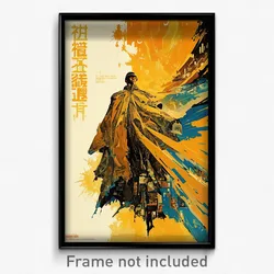 French Movie Poster - Man Feeling Attentiveness, Spectacular Torn Cape (Print)