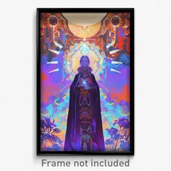 Movie Art Poster - Woman Feeling Cynicism, Purple Greek Clothes (Film Print)
