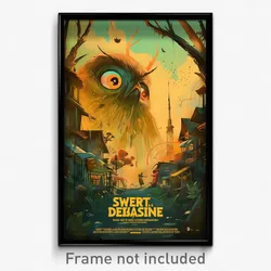 French Movie Poster - Sweet Demesne (France Psychedelic Art Retro Film Print)