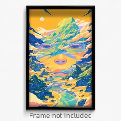 Art Poster - Evergreen Rest (Psychedelic Trippy Weird 11x17 Print)