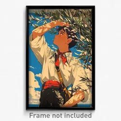 Greek Movie Poster - Boy Feeling Self Compassionate, Original Front Tie Top