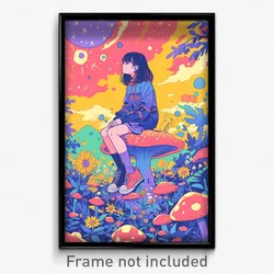 Spanish Movie Poster - Girl Feeling Confusion, Wonderful Purple Socks (Print)