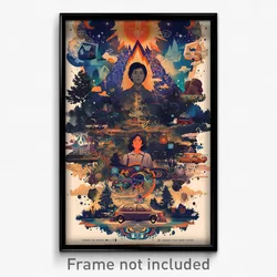 Thai Movie Poster - Puny Campsite (Thailand Psychedelic Art Retro Film Print)