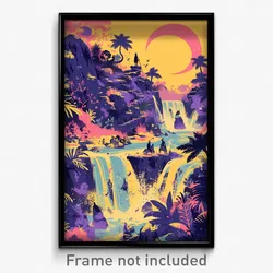 Indonesian Movie Poster - Round Waterfall (Indonesia Retro Film Art Print)