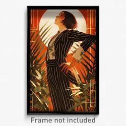 Vietnamese Movie Poster - Girl Feeling Thankful, Animated Pinstripe Suit (Print)